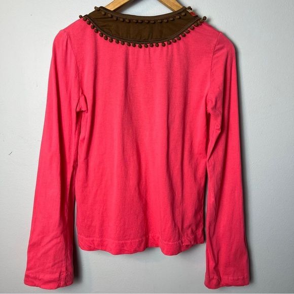 Tory Burch Pink Embroidered Boho Top - Picture 8 of 10